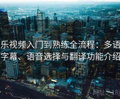 芭乐视频入门到熟练全流程：多语言字幕、语音选择与翻译功能介绍