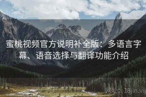 蜜桃视频官方说明补全版：多语言字幕、语音选择与翻译功能介绍