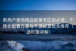 新用户使用精品欧美专区前必读：个性化配置方案与专属设置组合推荐（进阶版讲解）