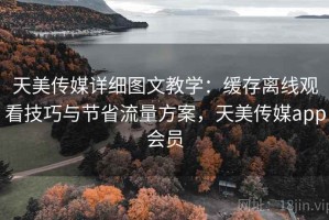 天美传媒详细图文教学：缓存离线观看技巧与节省流量方案，天美传媒app会员