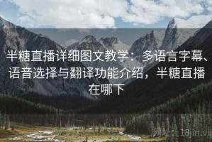 半糖直播详细图文教学：多语言字幕、语音选择与翻译功能介绍，半糖直播在哪下