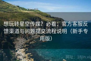 想玩转星空传媒？必看：官方客服反馈渠道与问题提交流程说明（新手专用版）