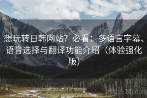 想玩转日韩网站？必看：多语言字幕、语音选择与翻译功能介绍（体验强化版）