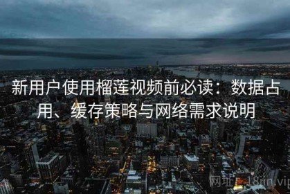 新用户使用榴莲视频前必读：数据占用、缓存策略与网络需求说明