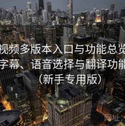 爱液视频多版本入口与功能总览：多语言字幕、语音选择与翻译功能介绍（新手专用版）