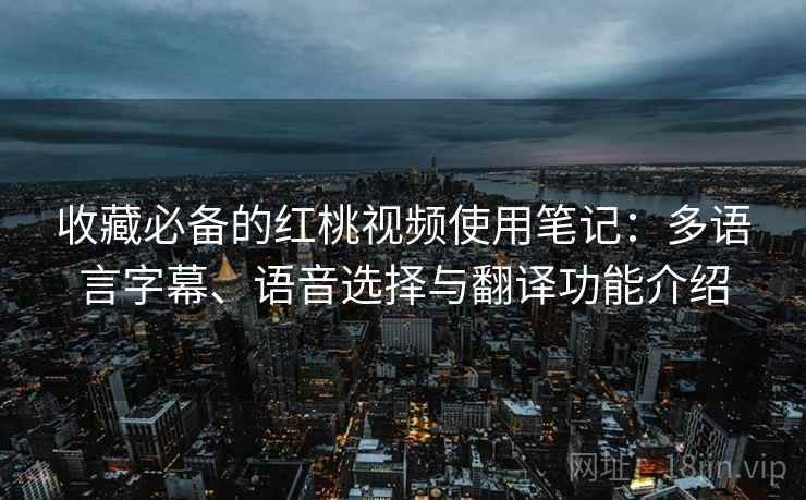 收藏必备的红桃视频使用笔记：多语言字幕、语音选择与翻译功能介绍