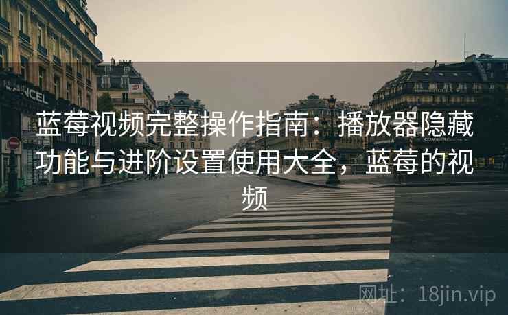 蓝莓视频完整操作指南：播放器隐藏功能与进阶设置使用大全，蓝莓的视频