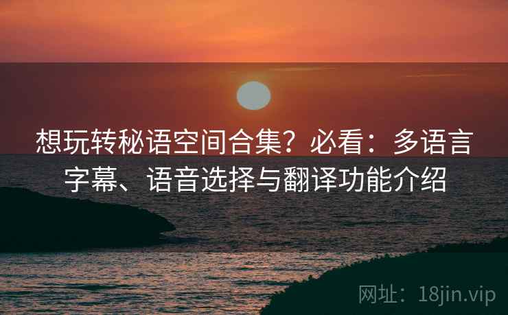 想玩转秘语空间合集？必看：多语言字幕、语音选择与翻译功能介绍