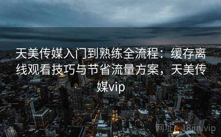 天美传媒入门到熟练全流程:缓存离线观看技巧与节省流量方案,天美传媒vip 天美传媒入门到熟练全流程:缓存离线观看技巧与节省流量方案,天美传媒vip